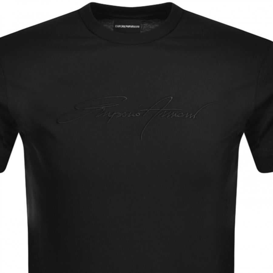 Alternative Image for ProductEmporio Armani Crew Neck Logo T Shirt Black2